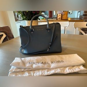 Michael Kors Dillon Leather Satchel baby blue